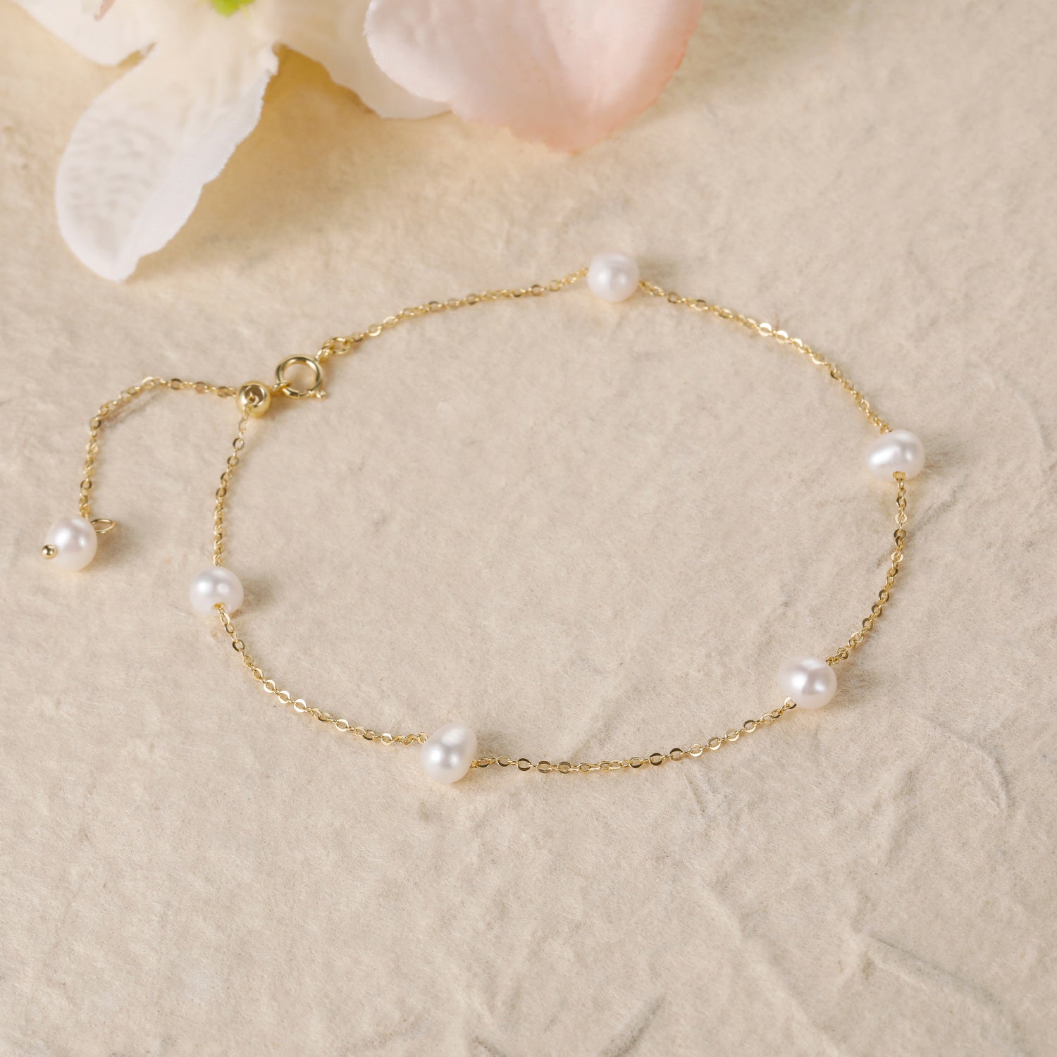 pearl bracelet, gold plated, mom bracelet, bracelet for women, mother of pearl gold