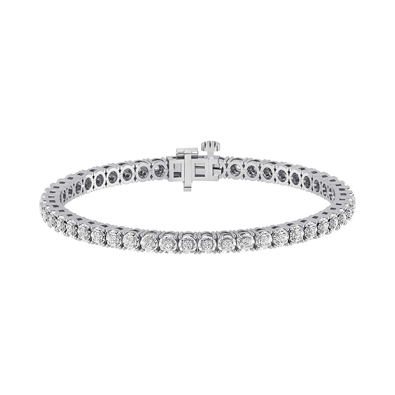 white gold bracelet; tennis bracelet; Eamti;