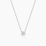 solitaire necklace for women, sterling silver necklace, silver gemstone necklace, cubic zirconia necklace, 0.5 ct cubic zirconia stones