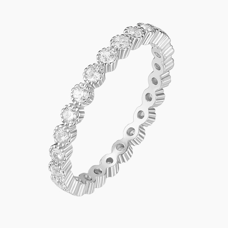 Cubic Zirconia Full Eternity Stackable Band Ring