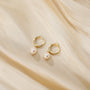 pearl earrings, huggie earrings, drop earrings, gold earrings, 14k gold plated, freshwater pearls, pearl bridal earrings, pearl wedding earrings, freshwater pearl earrings for women, gold plated earrings, white pearls