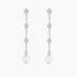 silver pearl earrings, pearl dangle earrings, s925 dangle earrings