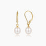 pearl earrings, leverback earrings, dangle earrings, gold earrings, 14k gold plated, freshwater pearls, pearl bridal earrings, pearl wedding earrings, freshwater pearl earrings for women, gold plated earrings, white pearls