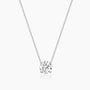 solitaire necklace for women, sterling silver necklace, silver gemstone necklace, cubic zirconia necklace, cz necklace, dainty necklace, 1 ct cz stones