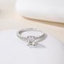 radiant cut ring, sterling silver rings for women, affordable wedding rings, cubic zirconia ring, 1ct ring, sterling silver cubic zirconia rings, travel ring, cheap rings, inexpensive promise ring, cz engagement rings, travel ring, silver engagement rings