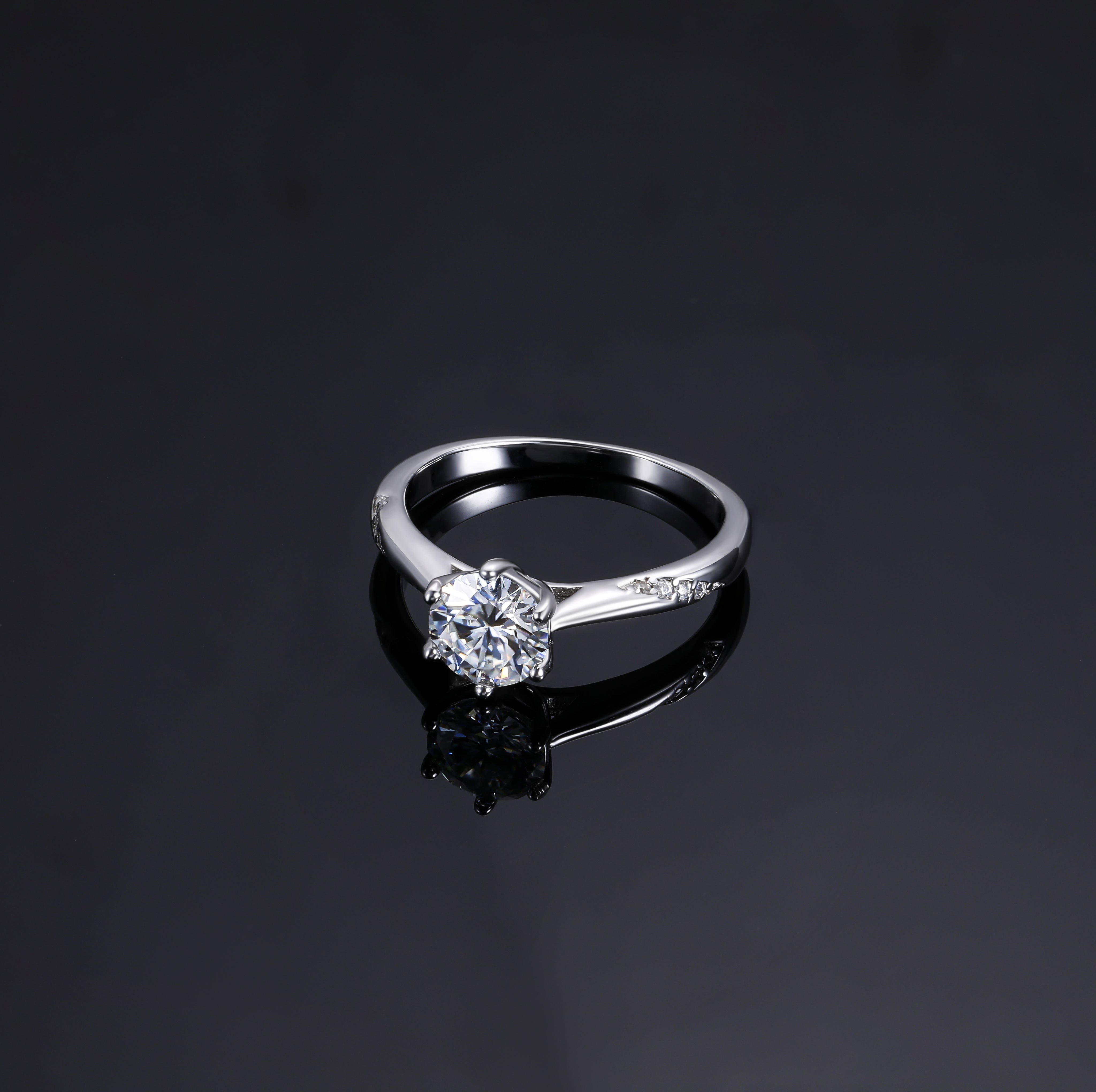 stunning rings for women, s925 rings for women, moissanite silver ring, 1ct rings