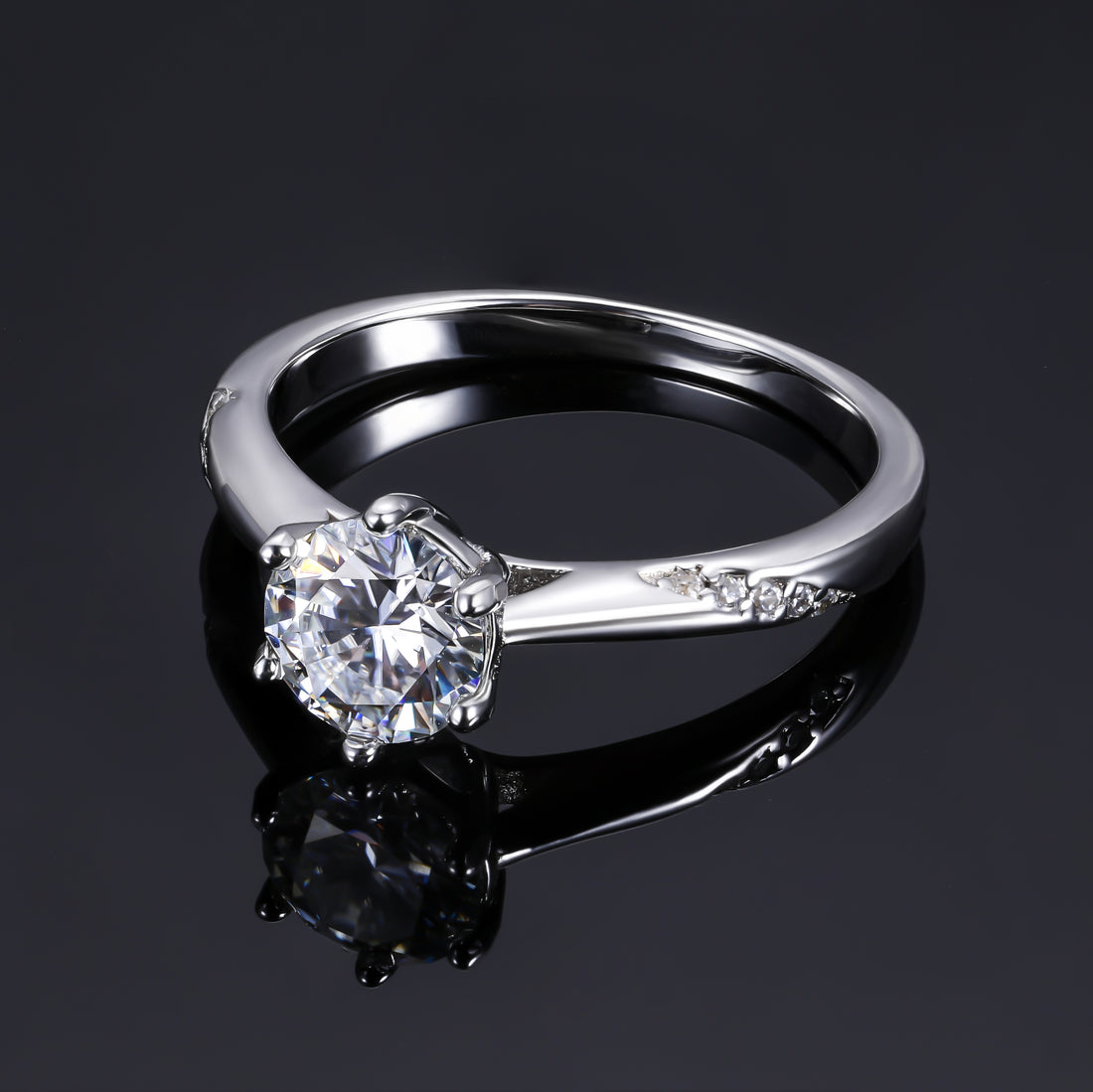 stunning rings for women, s925 rings for women, cz silver ring, 1ct rings