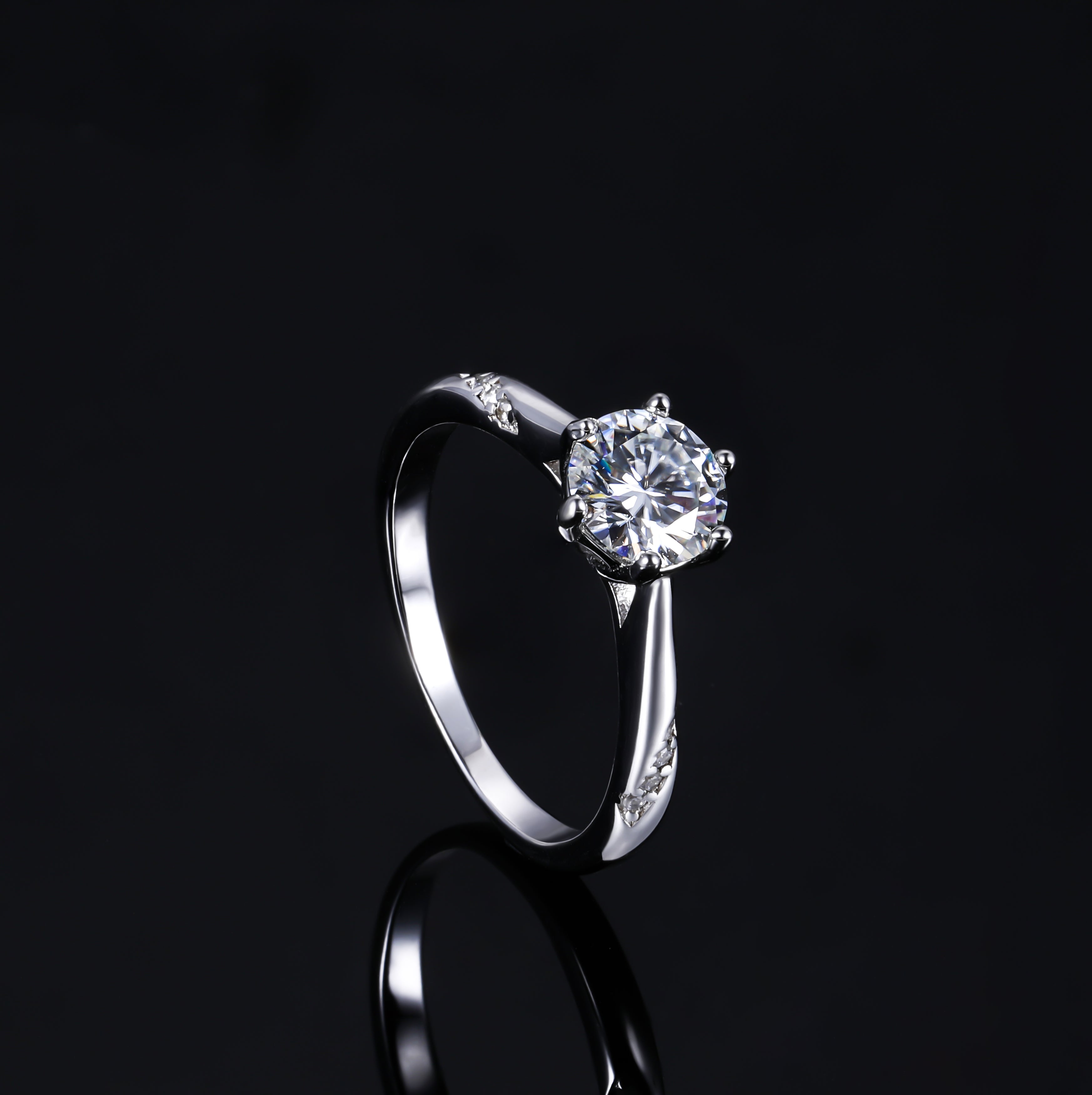 stunning rings for women, s925 rings for women, moissanite silver ring, 1ct rings