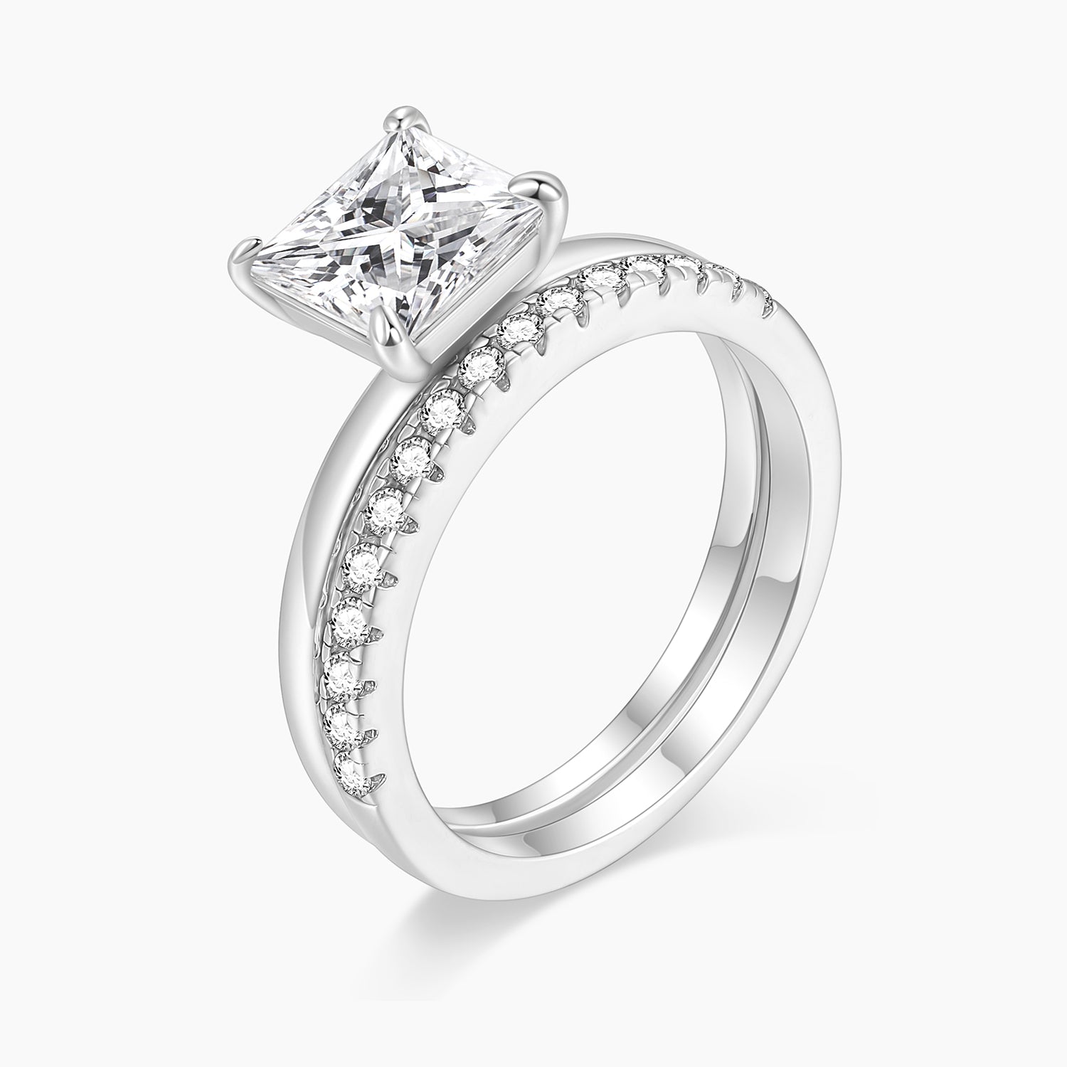 silver wedding band sets, fake bridal ring sets, cheap wedding ring sets, silver wedding ring sets, travel engagement ring, stackable ring