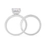 fake bridal set rings, princess cut ring, travel ring under $50, cheap wedding ring sets, silver cz ring, stackable ring, half eternity ring, affordable jewelry