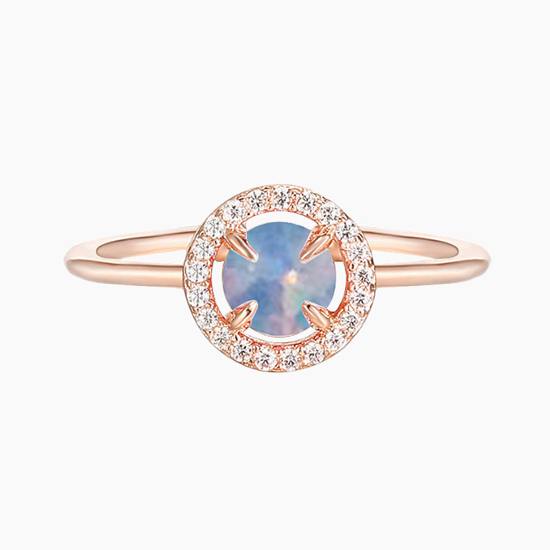 opal wedding rings; sterling silver rings; Eamti;