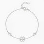 clover bracelet, birthstone bracelet, silver bracelet, stacking bracelets, adjustable bracelet