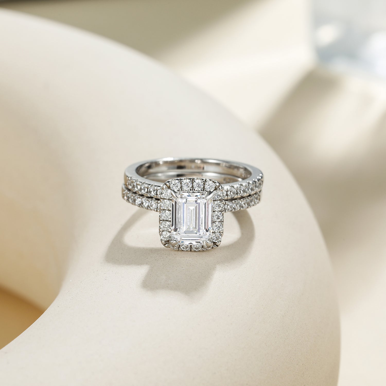 s925 silvers set, emerald cut rings, 2ct rings for wedding, 2ct rings for women, gold plated rings, stuuning cz ring, eternity ring