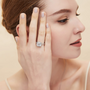 fake diamond ring, travel ring, sterling silver ring, stunning wedding rings, Eamti, cubic zirconia ring, stackable ring, affordable jewelry for woman, cheap ring under $50