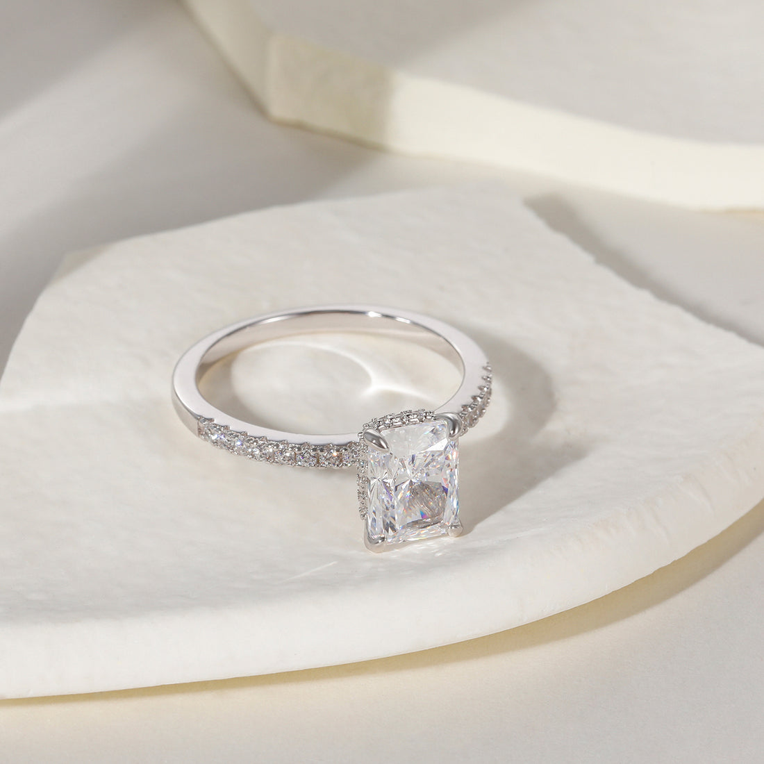 radiant cut ring, sterling silver rings for women, affordable wedding rings, cubic zirconia ring, 2ct ring, sterling silver cubic zirconia rings, travel ring, cheap rings, inexpensive promise ring, cz engagement rings, silver engagement rings, cz stones 