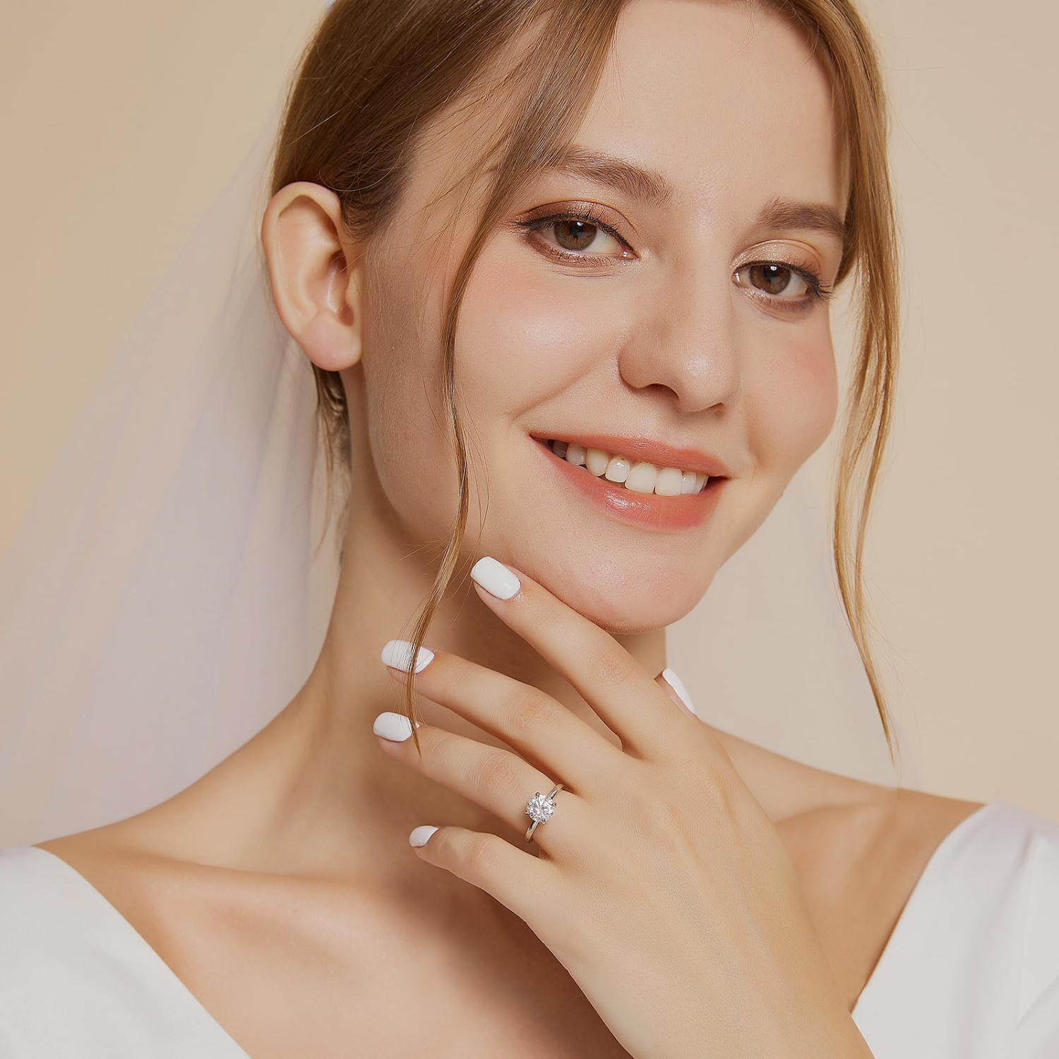 solitaire ring, silver cubic zirconia ring, cubic zirconia engagement ring, cubic zirconia wedding rings, 2ct wedding ring, cheap wedding ring under $50, silver round ring, round cut ring