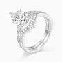 cheap wedding ring sets, cz ring, cz engagement rings, cubic zirconia engagement rings, crown ring, pear engagement ring, fake bridal set rings