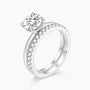 fake bridal set rings, silver cubic zirconia ring set, cubic zirconia ring set, silver wedding band sets, cheap wedding ring sets, travel wedding ring sets