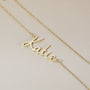 Gold Plated, Name Necklace, Initial Necklace, Layered Necklace, Personalized Necklace, Delicate Necklace, Dainty Necklace, Affordable Jewelry