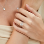 radiant cut ring, sterling silver rings for women, affordable wedding rings, cubic zirconia ring, 3ct ring, sterling silver cubic zirconia rings, travel ring, cheap rings, inexpensive promise ring, cz engagement rings