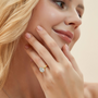 stylish engagement rings for her; women's rings; Eamti; 3ct oval cut ring, oval cut cz ring, stunning cubic zirconia ring, affordable wedding rings, luxury wedding ring under $50, cubic zirconia engagement rings, cubic zirconia wedding rings