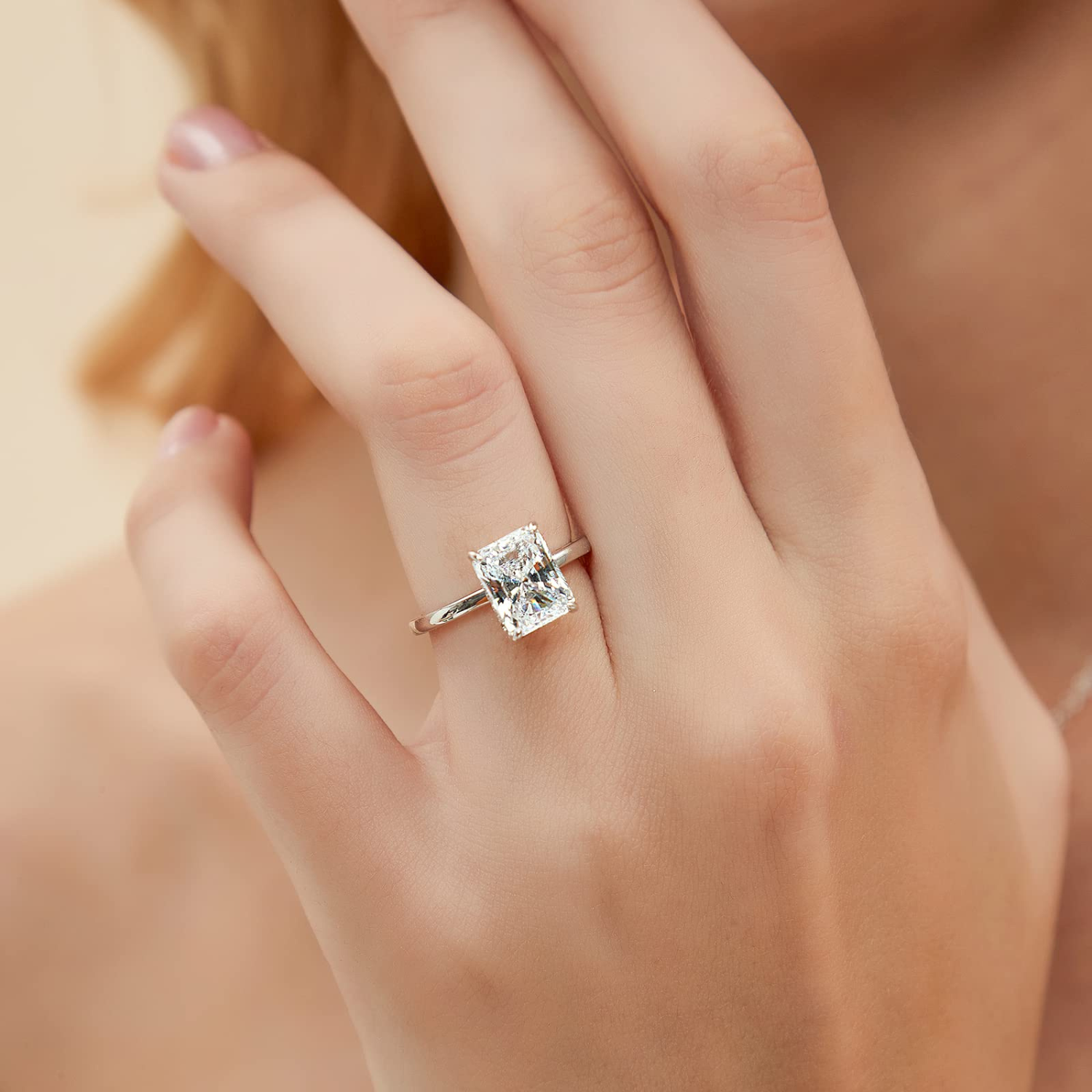 radiant cut engagement rings, radiant cut, radiant diamond, radiant cut diamond ring, radiant cut ring, radiant diamond ring, 3 carat radiant cut diamond ring, cubic zirconia engagement rings, cubic zirconia wedding rings