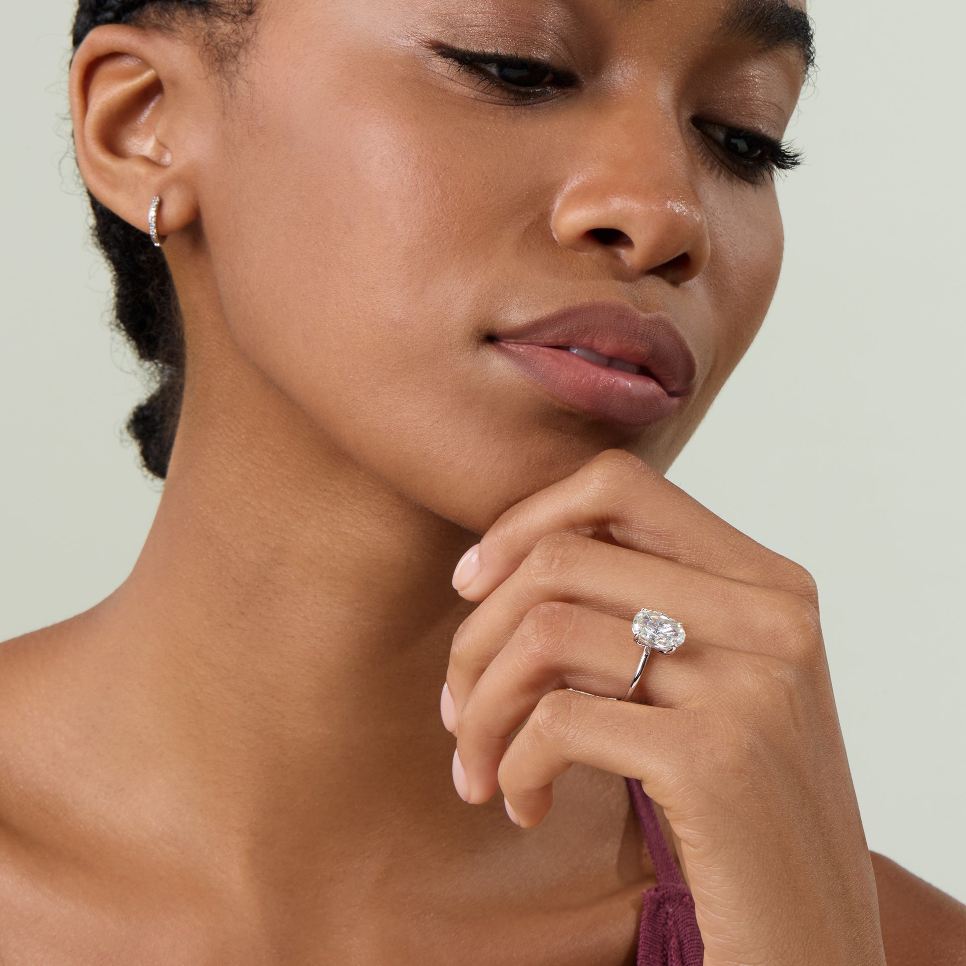 4.5CT Solitaire Elongated Oval Engagement Ring