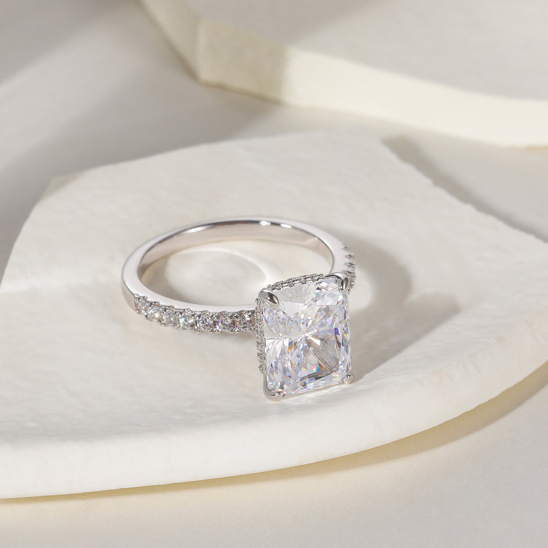 radiant cut ring, sterling silver rings for women, affordable wedding rings, cubic zirconia ring, 4ct ring, sterling silver cubic zirconia rings, travel ring, cheap rings, inexpensive promise ring, cz engagement rings, silver engagement rings, cubic zirconia usa, fake diamond rings