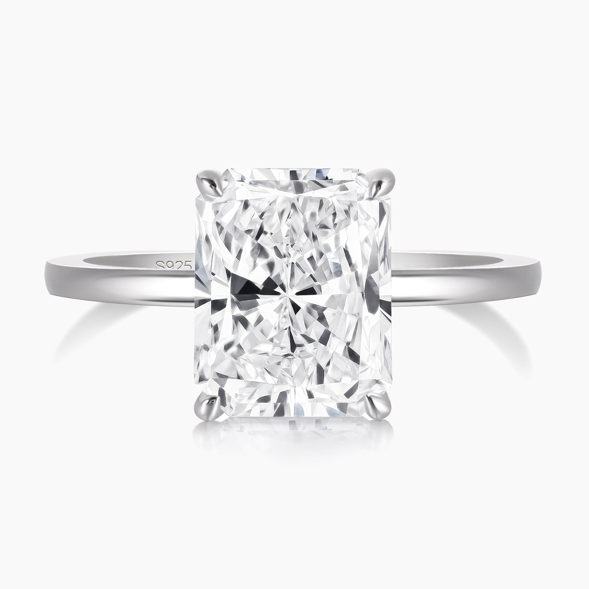 radiant cut engagement rings, radiant cut, radiant diamond, radiant cut diamond ring, radiant cut ring, radiant diamond ring, 4 carat radiant cut diamond ring, cubic zirconia engagement rings, cubic zirconia wedding rings