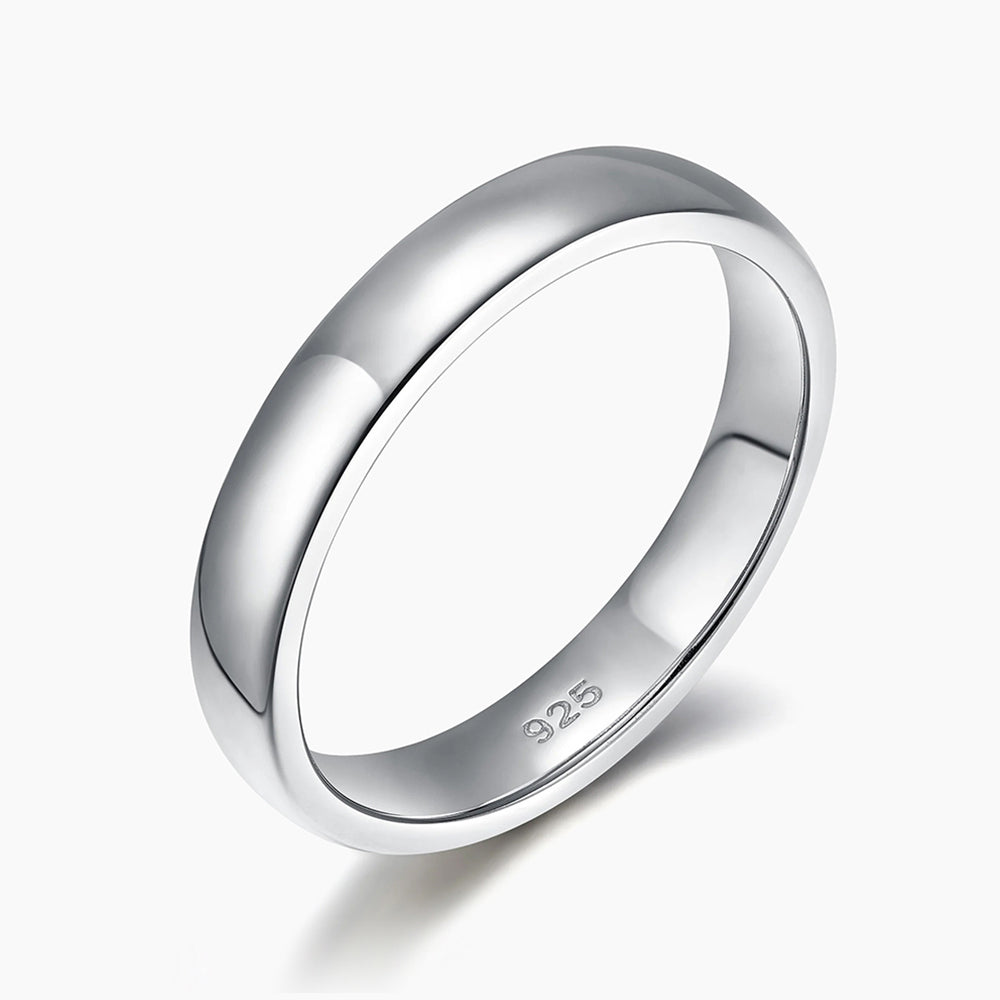 pure dome wedding rings, sterling silver rings, cool mens wedding bands, mens wedding band, cool band for men, 4mm rings band, mens silver wedding bands, cheap mens wedding bands