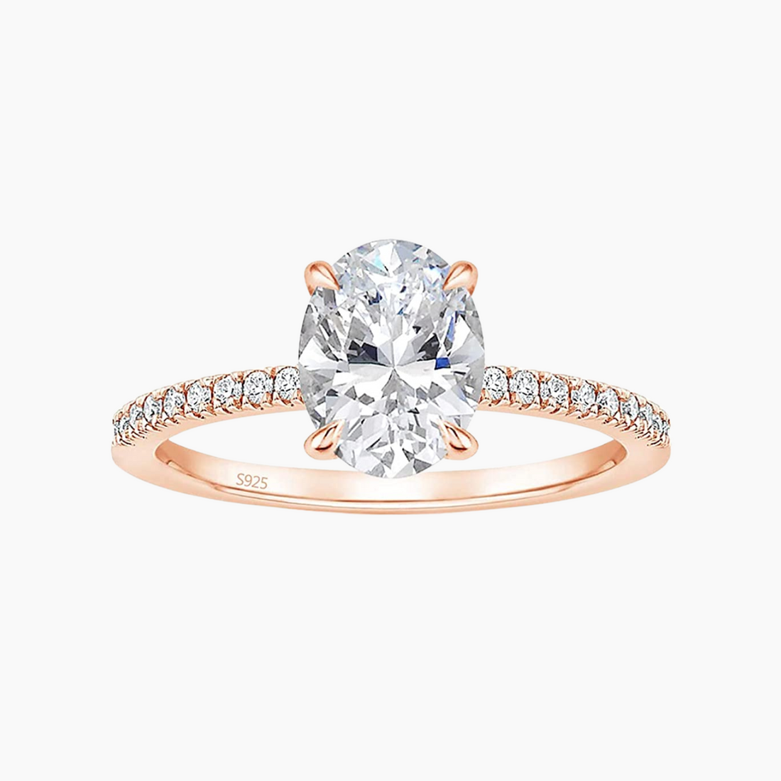 Oval Cut Cubic Zirconia Engagement Ring