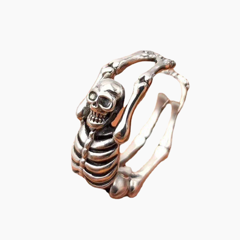 Sterling Silver Fashion Skeleton Ring