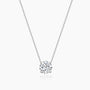 solitaire necklace for women, sterling silver necklace, silver gemstone necklace, cubic zirconia necklace