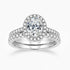 s925 wedding rings, cubic zirconia rings, oval cut rings set, 1.5 ct ring for women