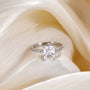 radiant cut ring, sterling silver rings for women, affordable wedding rings, stunning cubic zirconia ring, 3ct ring, sterling silver cubic zirconia engagement ring, cheap travel ring