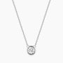 solitaire necklace for women, sterling silver necklace, silver gemstone necklace, cubic zirconia necklace, cz necklace, dainty necklace