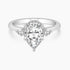 pear shape ring, cubic zirconia silver ring for women, affordable wedding rings, cheap engagement rings