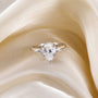 pear shape ring, cubic zirconia silver ring for women, affordable wedding rings, cheap engagement rings