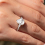 pear shape ring, cubic zirconia silver ring for women, affordable wedding rings, cheap engagement rings