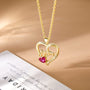 mom necklace, heart necklace, station necklace, layered necklace, cz necklace, dainty necklace, sterling silver necklaces, cz stones, gold necklace