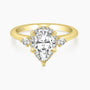 pear shape ring, cubic zirconia silver ring for women, affordable wedding rings, cheap engagement rings