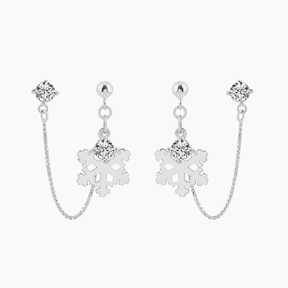 Orecchini con fiocco di neve in argento sterling 925