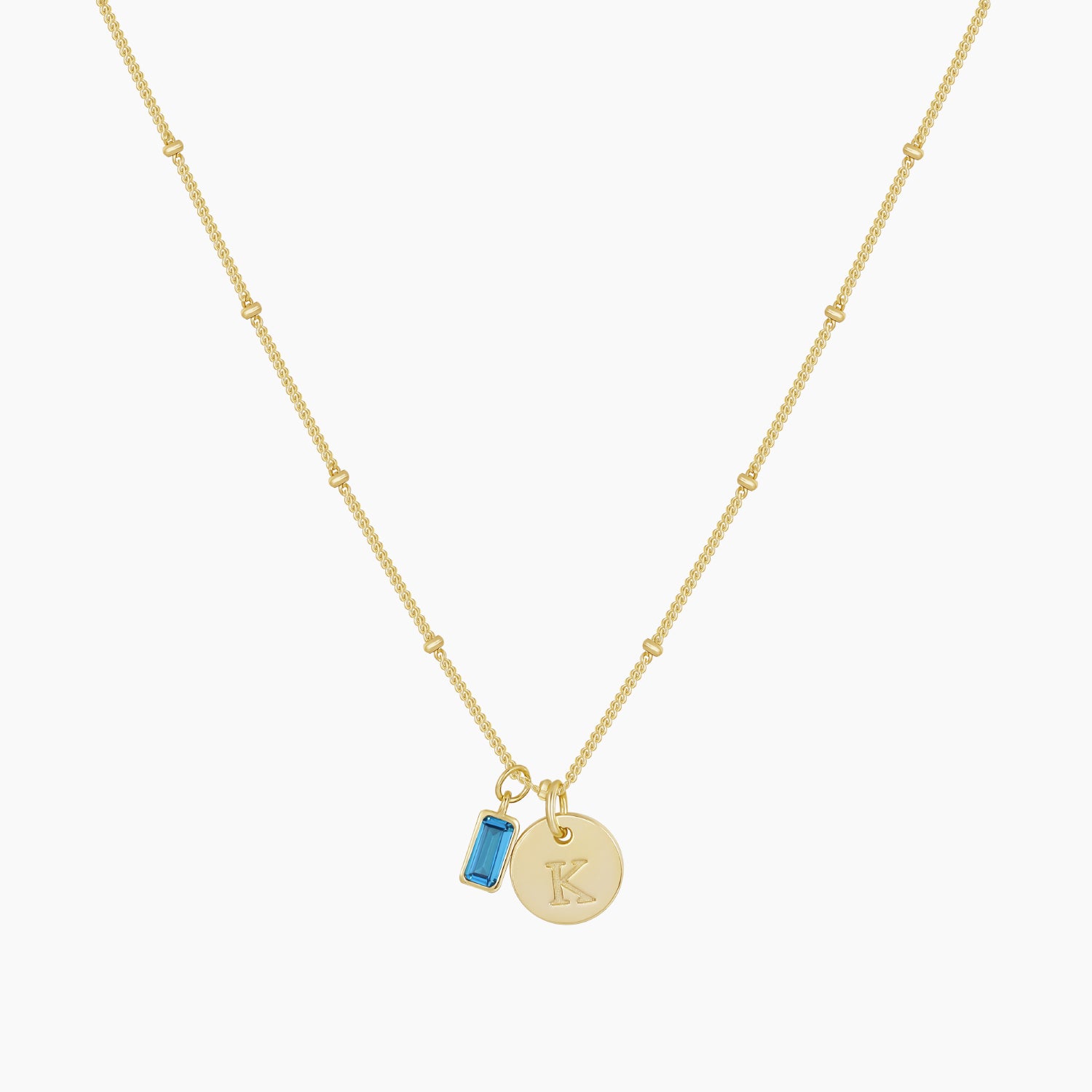 Gold Plated, Birthstone Necklace, Layered Necklace, Personalized Necklace, Delicate Necklace, Initial Necklace, Affordable Jewelry