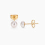 5mm pearls, classic pearl earrings, pearl stud earrings, earrings in white, gold earrings, 925 sterling silver posts, pearl bridal earrings, freshwater pearl earrings, pearl wedding earrings, pearl studs
