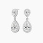 teardrop, bridal earrings, wedding earrings, pear cut, danity earrings, dangling earrings