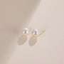 9mm pearls, classic pearl earrings, pearl stud earrings, earrings in white, gold earrings, 925 sterling silver posts, pearl bridal earrings, freshwater pearl earrings, pearl wedding earrings, pearl studs