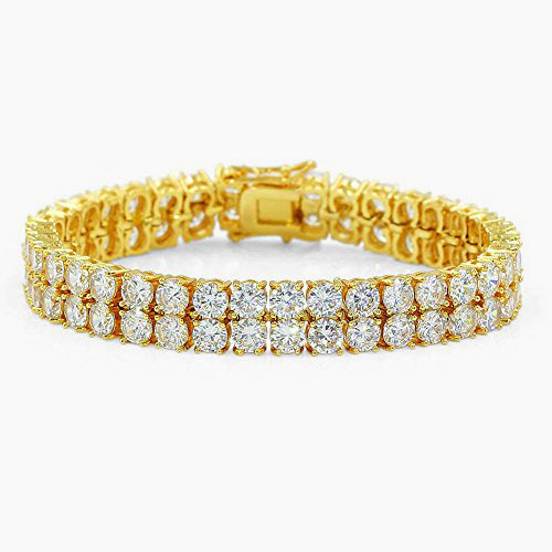 gold bracelet; tennis bracelet; cubic zirconia; Eamti;