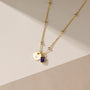 Birthstone necklace, nitial pendant necklace, Disc Pendant, Birthstone necklace, Gold Plated, Birthstone Necklace, Layered Necklace, Personalized Necklace, Delicate Necklace, Initial Necklace, Affordable Jewelry