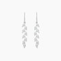 marsquise cut, bridal earrings, wedding earrings, sterling silver, cz stones, dainty earrings