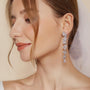 bridal earrings, wedding earrings, pear cut, danity earrings, dangling earrings